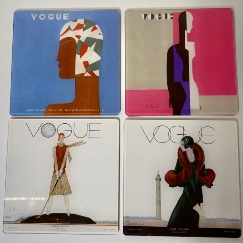 Vogue Magazine Cover Coasters-Set of Four